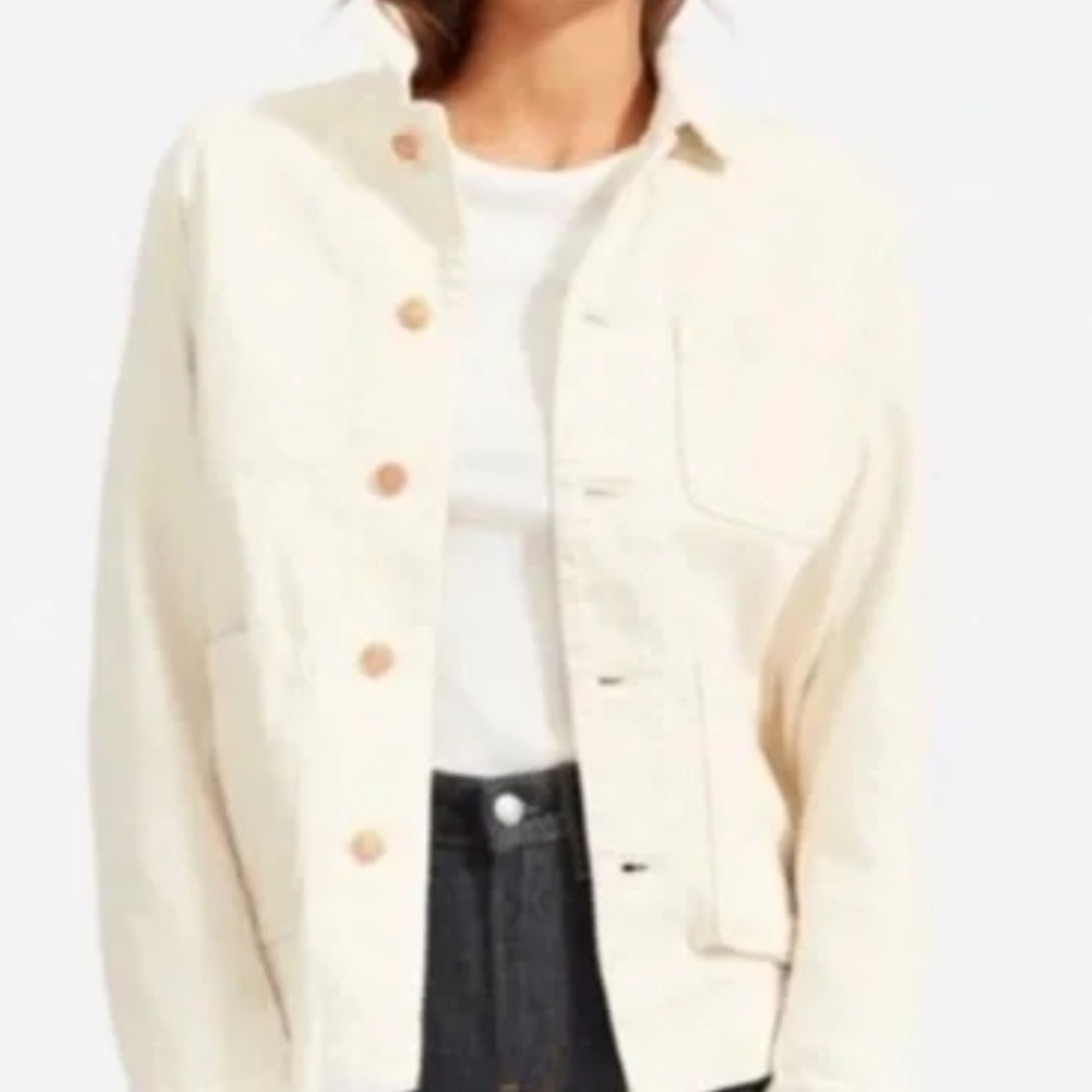 NWOT Everlane Chore Jacket in Bone/Ivory (XS) - Picture 2 of 8